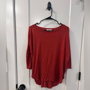 GAP Women's Long Sleeve Red Top